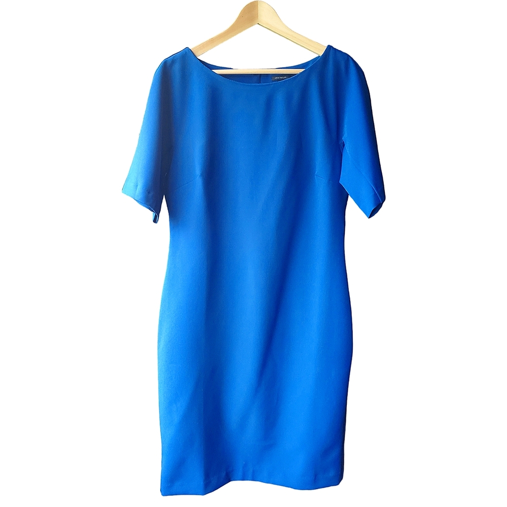 Ann Taylor blue flare dress size 14